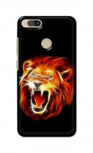 For Xiaomi Redmi Mi A1 Printed Mobile Case Back Cover Pouch (Lion Fire)