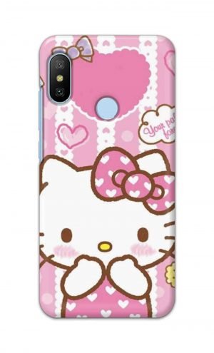 For Xiaomi Redmi Mi A2 Printed Mobile Case Back Cover Pouch (Hello Kitty Pink)