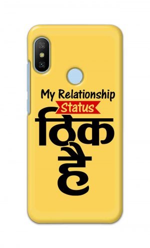 For Xiaomi Redmi Mi A2 Printed Mobile Case Back Cover Pouch (My Relationship Status)