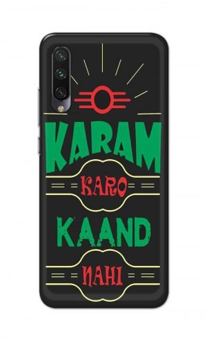 For Xiaomi Redmi Mi A3 Printed Mobile Case Back Cover Pouch (Karam Karo Kaand Nahi)