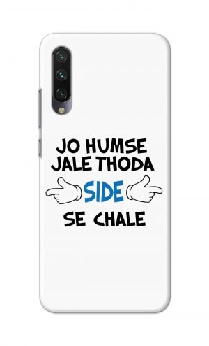 For Xiaomi Redmi Mi A3 Printed Mobile Case Back Cover Pouch (Jo Humse Jale Thoda Side Se Chale)