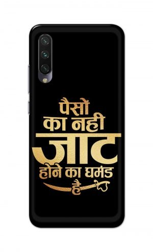 For Xiaomi Redmi Mi A3 Printed Mobile Case Back Cover Pouch (Paison Ka Nahi Jaat Hone Ka Ghamand Hai)