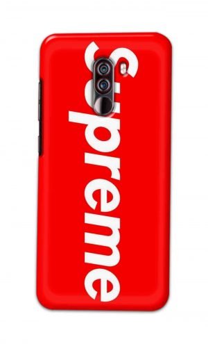 For Xiaomi Redmi Poco F1 Printed Mobile Case Back Cover Pouch (Supreme Red)