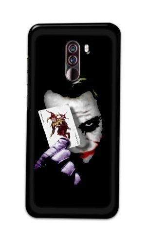For Xiaomi Redmi Poco F1 Printed Mobile Case Back Cover Pouch (Joker Card In Hand)