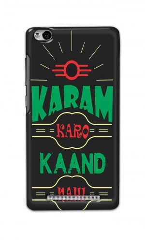 For Xiaomi Redmi 3s Printed Mobile Case Back Cover Pouch (Karam Karo Kaand Nahi)