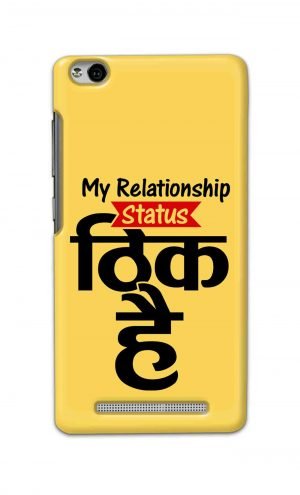 For Xiaomi Redmi 3s Printed Mobile Case Back Cover Pouch (My Relationship Status)