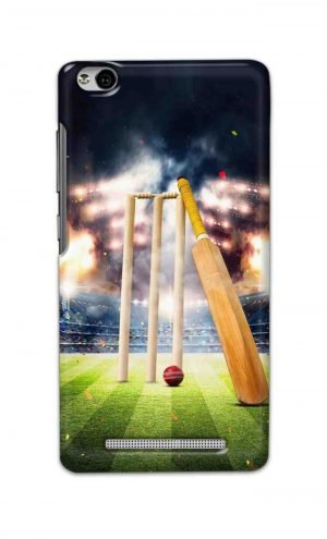 For Xiaomi Redmi 3s Printed Mobile Case Back Cover Pouch (Cricket Bat Ball)