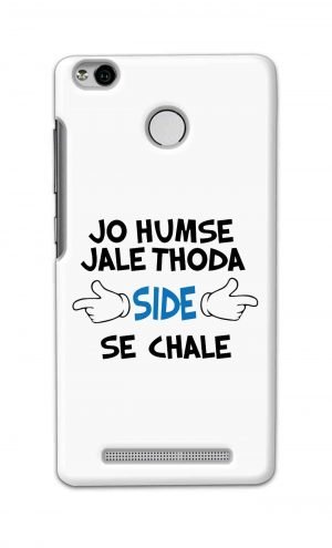 For Xiaomi Redmi 3s Prime Printed Mobile Case Back Cover Pouch (Jo Humse Jale Thoda Side Se Chale)