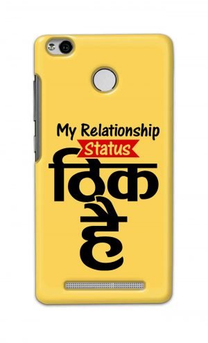 For Xiaomi Redmi 3s Prime Printed Mobile Case Back Cover Pouch (My Relationship Status)