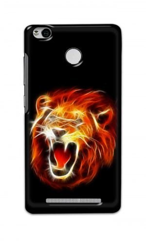 For Xiaomi Redmi 3s Prime Printed Mobile Case Back Cover Pouch (Lion Fire)