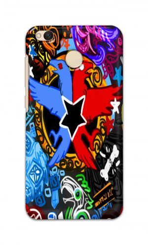 For Xiaomi Redmi 4 Printed Mobile Case Back Cover Pouch (Colorful Eagle)