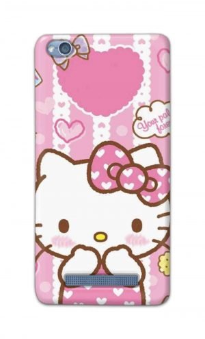 For Xiaomi Redmi 4a Printed Mobile Case Back Cover Pouch (Hello Kitty Pink)