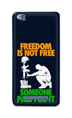 For Xiaomi Redmi 4a Printed Mobile Case Back Cover Pouch (Freedom Is Not Free)
