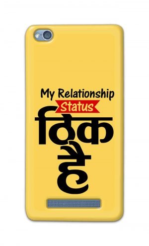 For Xiaomi Redmi 4a Printed Mobile Case Back Cover Pouch (My Relationship Status)
