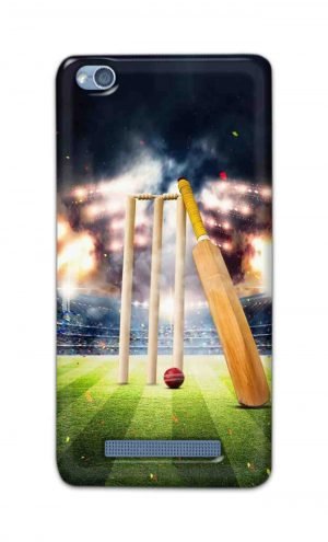 For Xiaomi Redmi 4a Printed Mobile Case Back Cover Pouch (Cricket Bat Ball)
