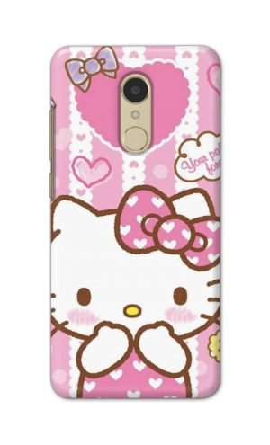 For Xiaomi Redmi 5 Printed Mobile Case Back Cover Pouch (Hello Kitty Pink)