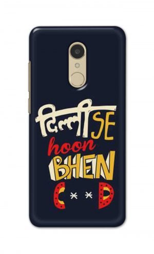 For Xiaomi Redmi 5 Printed Mobile Case Back Cover Pouch (Dilli Se Hoon)