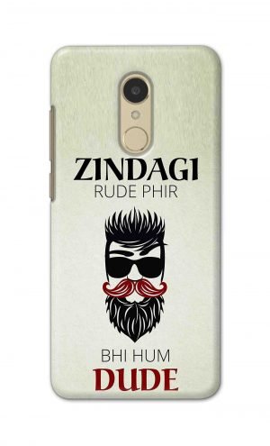 For Xiaomi Redmi 5 Printed Mobile Case Back Cover Pouch (Jindagi Rude Fir Bhi Hum Dude)