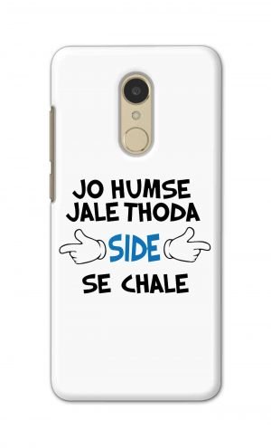 For Xiaomi Redmi 5 Printed Mobile Case Back Cover Pouch (Jo Humse Jale Thoda Side Se Chale)