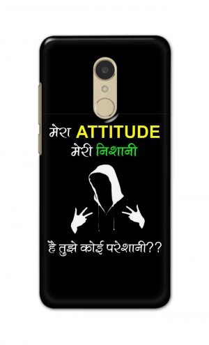 For Xiaomi Redmi 5 Printed Mobile Case Back Cover Pouch (Mera Attitude Meri Nishani)