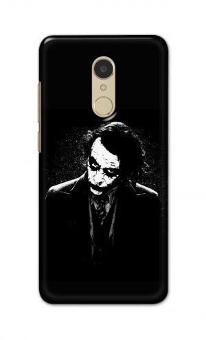 For Xiaomi Redmi 5 Printed Mobile Case Back Cover Pouch (Joker Black And White)