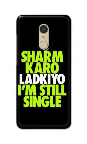 For Xiaomi Redmi 5 Printed Mobile Case Back Cover Pouch (Sharm Karo Ladkiyon)