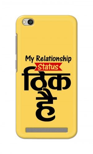 For Xiaomi Redmi 5a Printed Mobile Case Back Cover Pouch (My Relationship Status)