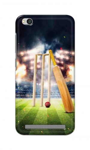 For Xiaomi Redmi 5a Printed Mobile Case Back Cover Pouch (Cricket Bat Ball)