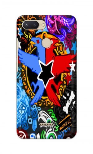 For Xiaomi Redmi 6 Printed Mobile Case Back Cover Pouch (Colorful Eagle)