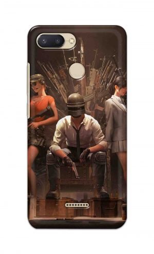 For Xiaomi Redmi 6 Printed Mobile Case Back Cover Pouch (Pubg Sitting)