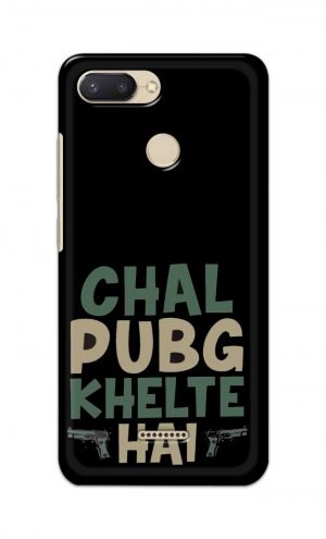 For Xiaomi Redmi 6 Printed Mobile Case Back Cover Pouch (Pubg Khelte Hain)