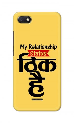 For Xiaomi Redmi 6a Printed Mobile Case Back Cover Pouch (My Relationship Status)