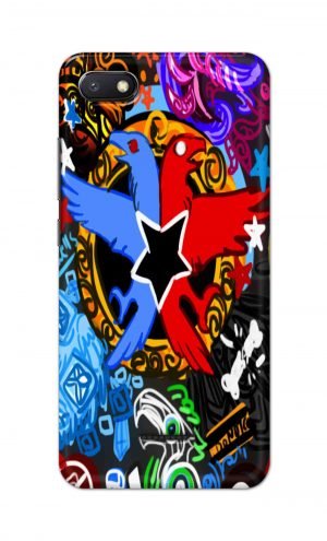For Xiaomi Redmi 6a Printed Mobile Case Back Cover Pouch (Colorful Eagle)