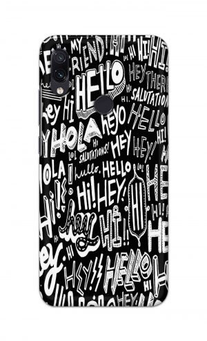 For Xiaomi Redmi 7 Redmi Y3 Printed Mobile Case Back Cover Pouch (Black And White Graffiti)