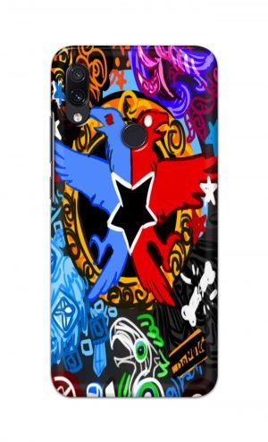 For Xiaomi Redmi 7 Redmi Y3 Printed Mobile Case Back Cover Pouch (Colorful Eagle)