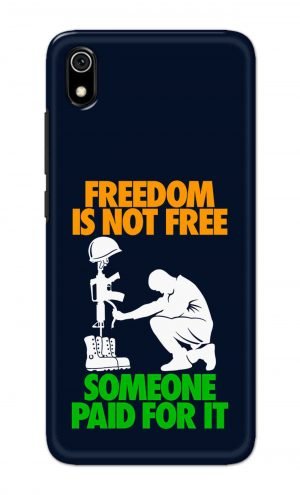 For Xiaomi Redmi 7a Printed Mobile Case Back Cover Pouch (Freedom Is Not Free)