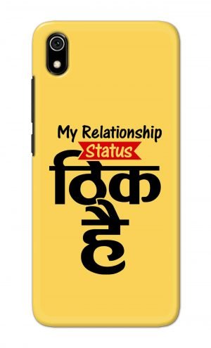 For Xiaomi Redmi 7a Printed Mobile Case Back Cover Pouch (My Relationship Status)