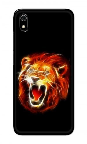 For Xiaomi Redmi 7a Printed Mobile Case Back Cover Pouch (Lion Fire)
