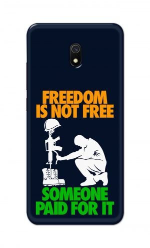 For Xiaomi Redmi 8a Printed Mobile Case Back Cover Pouch (Freedom Is Not Free)