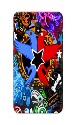 For Xiaomi Redmi 8a Printed Mobile Case Back Cover Pouch (Colorful Eagle)