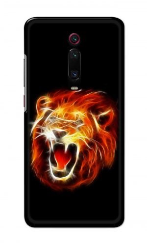 For Xiaomi Redmi K20 Printed Mobile Case Back Cover Pouch (Lion Fire)