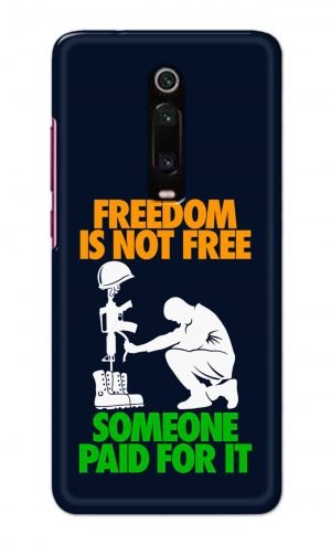 For Xiaomi Redmi K20 Pro Printed Mobile Case Back Cover Pouch (Freedom Is Not Free)