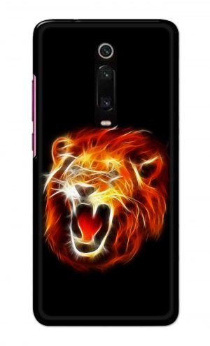 For Xiaomi Redmi K20 Pro Printed Mobile Case Back Cover Pouch (Lion Fire)