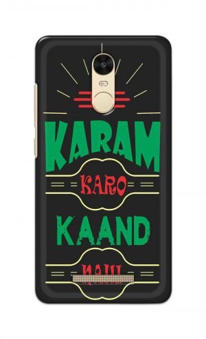 For Xiaomi Redmi Note 3 Printed Mobile Case Back Cover Pouch (Karam Karo Kaand Nahi)