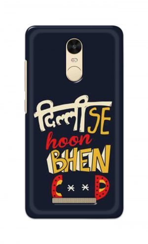 For Xiaomi Redmi Note 3 Printed Mobile Case Back Cover Pouch (Dilli Se Hoon)