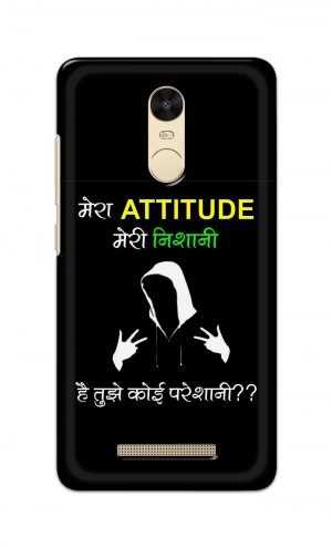 For Xiaomi Redmi Note 3 Printed Mobile Case Back Cover Pouch (Mera Attitude Meri Nishani)