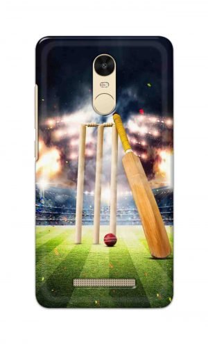 For Xiaomi Redmi Note 3 Printed Mobile Case Back Cover Pouch (Cricket Bat Ball)