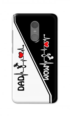 For Xiaomi Redmi Note 4 Printed Mobile Case Back Cover Pouch (Mom Dad)