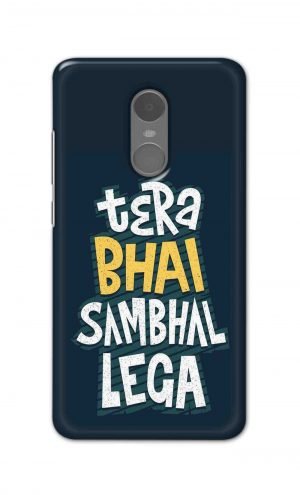 For Xiaomi Redmi Note 4 Printed Mobile Case Back Cover Pouch (Tera Bhai Sambhal Lega)