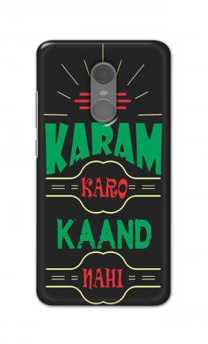 For Xiaomi Redmi Note 4 Printed Mobile Case Back Cover Pouch (Karam Karo Kaand Nahi)
